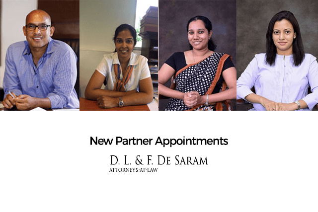 New Partner appointments at D.L. & F. De Saram